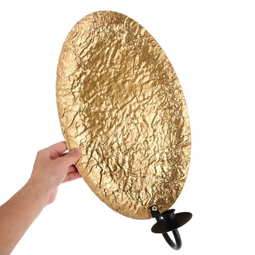 Candelabro de pared de hierro Beavorty dorado resistente para hogar 4