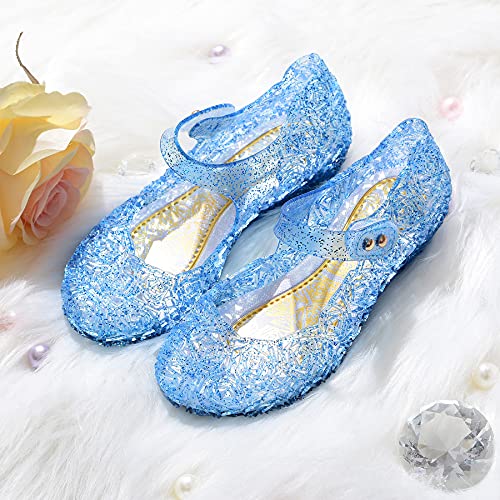 JerrisApparel Girls Princess Sandals Cosplay Party Jelly Shoes Mary Jane Costumes Flats Shoes4