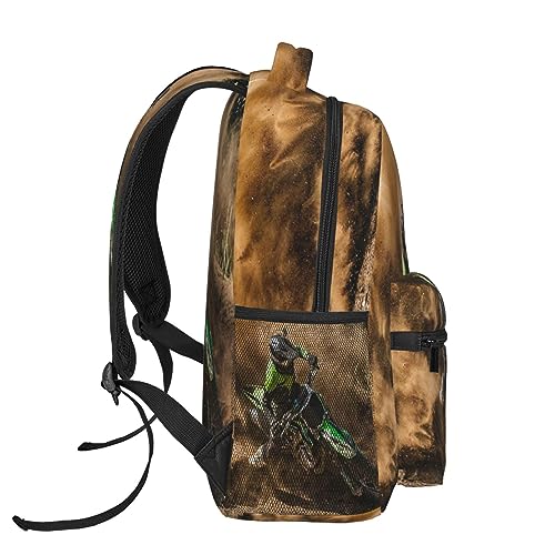 Backpack for Boys Girls Kids, Motocross Dirt Bike Backpack Travel School Bag Bookbag Schoolbag Daypack for Men Teens Children3