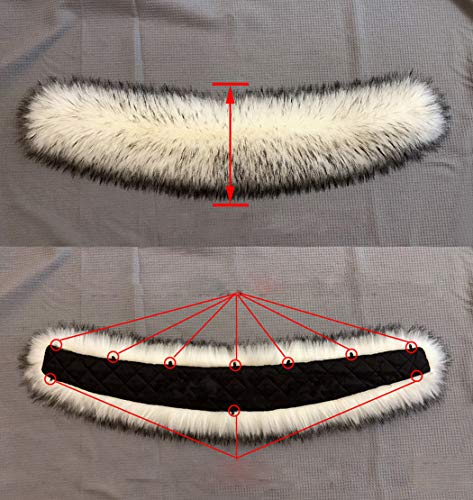 Faux Fur Collar Scarf Hood Trim Neck Warmer for Winter Coat Jacket Parka4