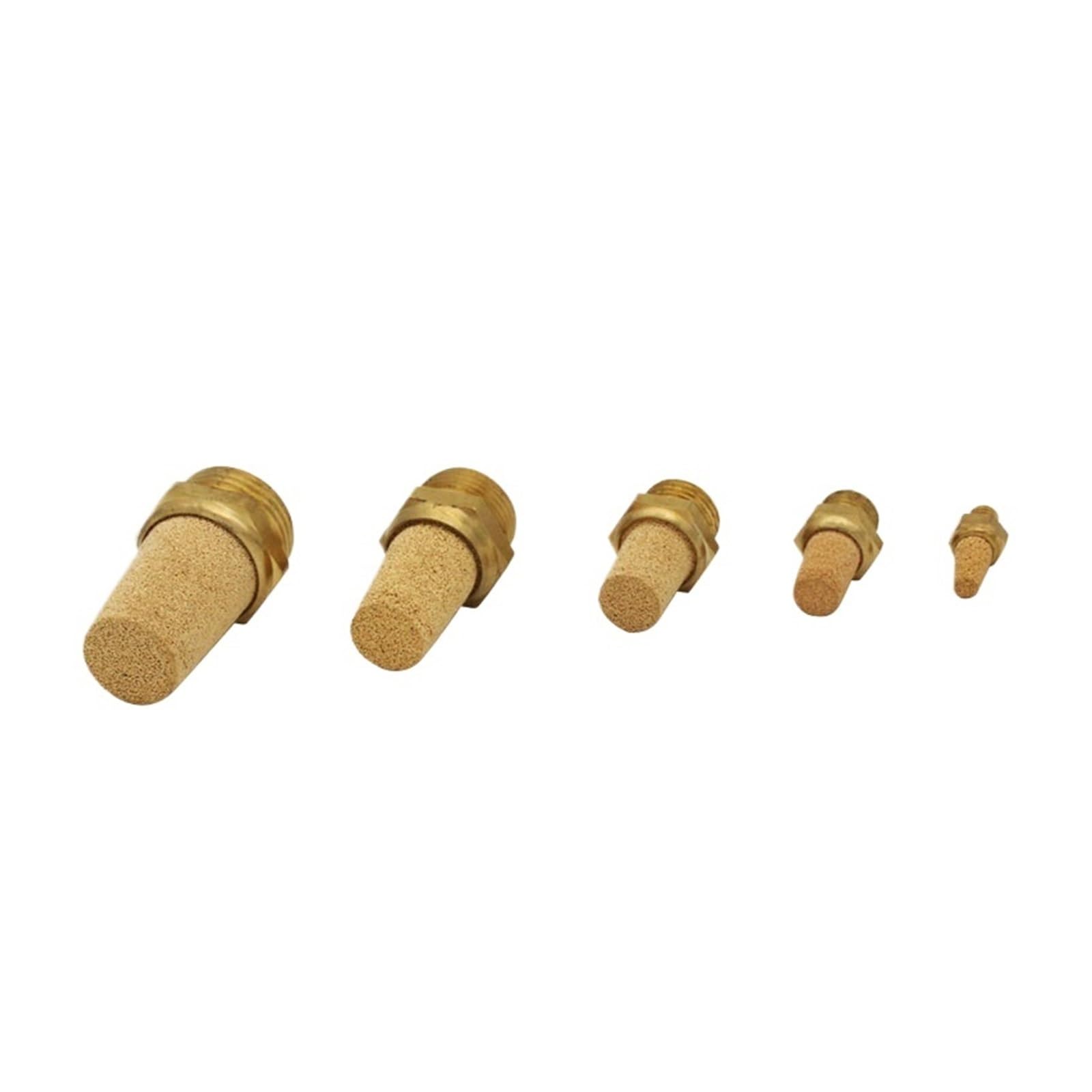 Silencieux d'échappement pneumatique Silencieux d'échappement pneumatique en laiton BSL M5, 1/8 ", 1/4", 3/8 ", 1/2", 10 pièces/lot(BSL04)