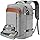 Vancropak Carry on Backpack, Flight Approved 18x14x8 Travel Backpack with 3 Packing Cubes, Expandable Large 40L Travel Bag fits 17.3" Laptop, Anti Theft Luggage Suitcase Weekend for Women Men, Grey
