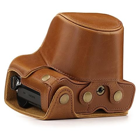 MegaGear Leather Case for Olympus OM-D E-M10 Mark III Cover