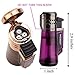 Torch Cigar Lighter 2 Pack Triple Jet Flame Refillable Butane Lighter Gas Fluid Lighter Jet Torch Lighters Butane Cigar Lighter-Butane NOT Included (Rose Gold & Black)