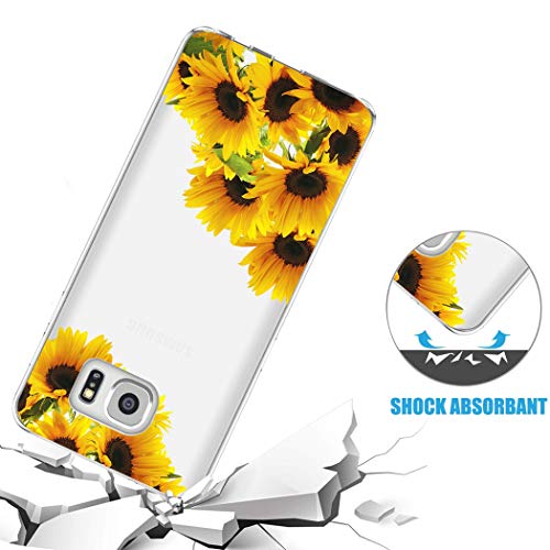 Tothedu Phone Case For Galaxy Note 5, Samsung Note 5 Case For Girls Women, Clear Slim Shockproof Pattern Soft Flexible Tpu Back Phone Protective Cover Cases For Samsung Galaxy Note 5 (Sunflower) #TOP6