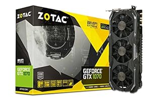 ZOTAC GeForce GTX 1070 AMP! Extreme, ZT-P10700B-10P, 8GB GDDR5 IceStorm Cooling, VR Ready Gaming Graphics Card