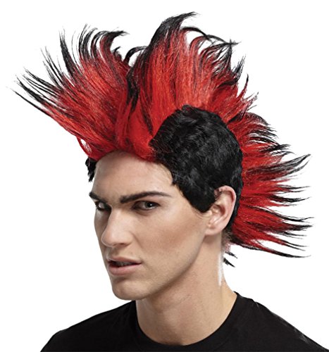 Morris Double Mohawk Wig Black Red Bl