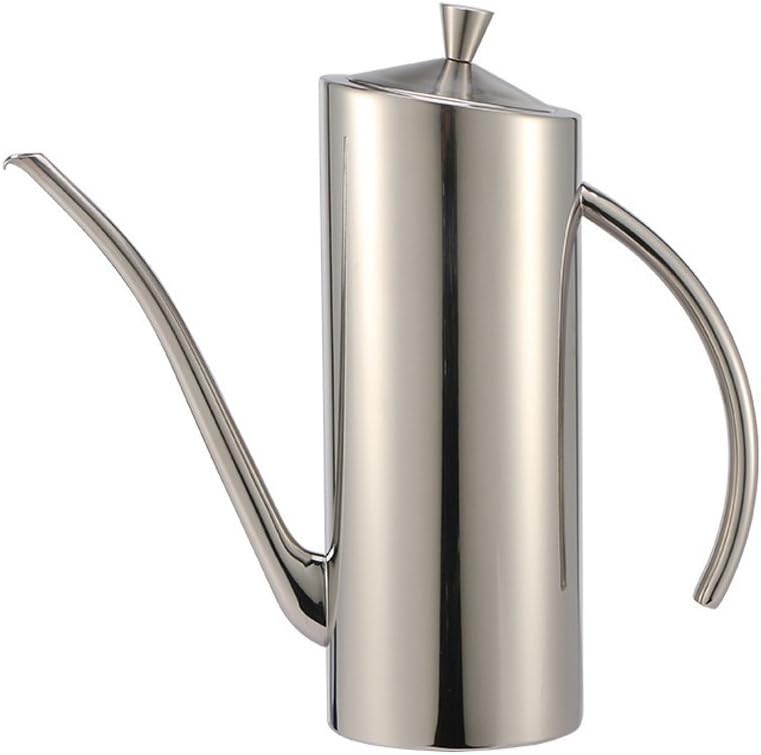 304-Stainless Steel Vinegar Bottles Olive Oil Can Dispenser Olive Oil Bottle With Drip-Free Spout 700ML Long Mouth Leak Proof Pot Vinegar Container Creative Kitchen Products