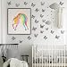 eoorau Butterfly Wall Decals - Black-72pcs 3D Butterflies Removable Mural Wall Stickers for Home Room Bedroom Decorations