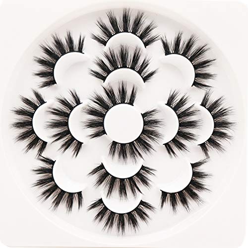 CGlash Faux Mink Eyelashes 5D False Eyelashes Hand-made Volume Fluffy Natural 7Pair Package|DAYDREAM