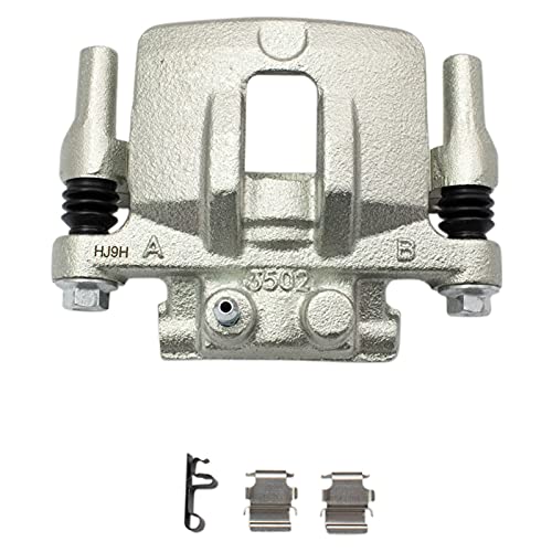 Image of TRQ Front and Rear Brake Caliper Set Zinc Coated Brackets Compatible with 2008 Mitsubishi Lancer