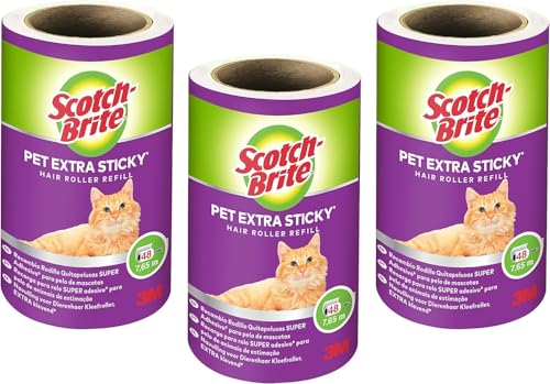 Scotch-Brite Pet Extra Sticky Recambio de rodillo para pelo de mascotas con poder adhesivo adicional