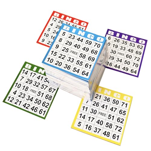 SEETOOOGAMES Bingo Paper Game Cards - 1 on Card - 1000 Sheets (200 Books of 5 Sheets)
