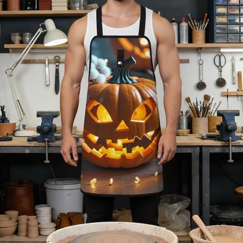 Delantal de trabajo ajustable unisex con múltiples bolsillos miniatura 4