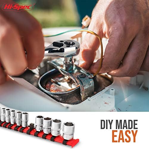 Hi-Spec 126pc 1/4 Hex Driver Bits & Socket Set with Ratchet & Spinner Handle. Easy Repairs with Tamperproof & Torx Screwdriver Security Driver Bits in a Storage Case Holder