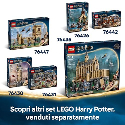 Harry Potter Castello di Hogwarts Club dei Duellanti, 4 Minifigure di Draco Malfoy, Gilderoy Lockhart e Severus Piton da Collezione, Gioco Magico con Funzione di Ribaltamento, Bambini da 8 Anni - Lego - Immagine 8