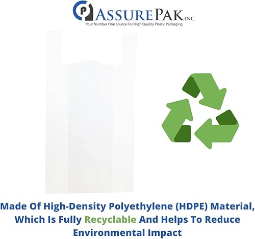 Miniatura 4 de Bolsas de camiseta de HDPE sin imprimir blancas para venta al por menor, comestibles, mercancía, tienda de conveniencia, supermercado, restaurante,