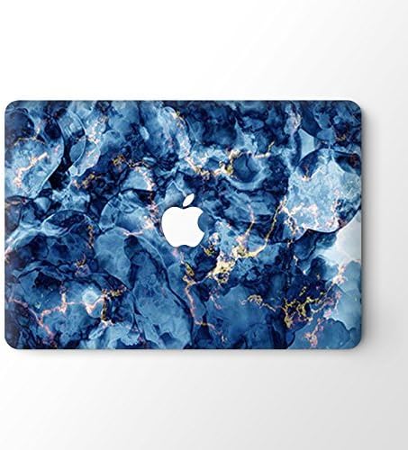 MacBook Pro (New) Top Skin Cover Vinyl Sticker Laptop Skin Decal - Blue Gold Marble (Pro 13" New)