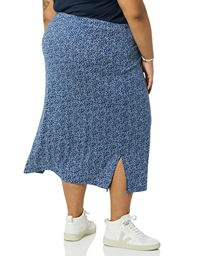 Image of Amazon Essentials Women's Pull-On Knit Midi Skirt with Elastic Waist, Stretchy (Available in Plus Size)