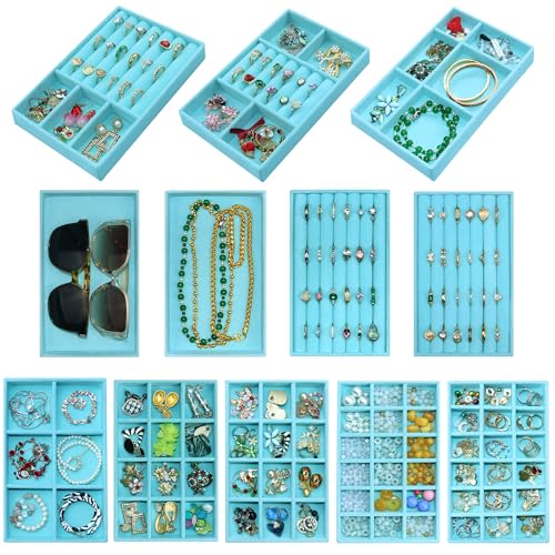7Color Sky 12�� �W���G���[�g���C �x���x�b�g �W���G���[ �����o�� �I�[�K�i�C�U�[ �l�b�N���X �u���X���b�g �f�B�X�v���C �g���C �C�������O �����O �u���[�` �r���v�p �u���[