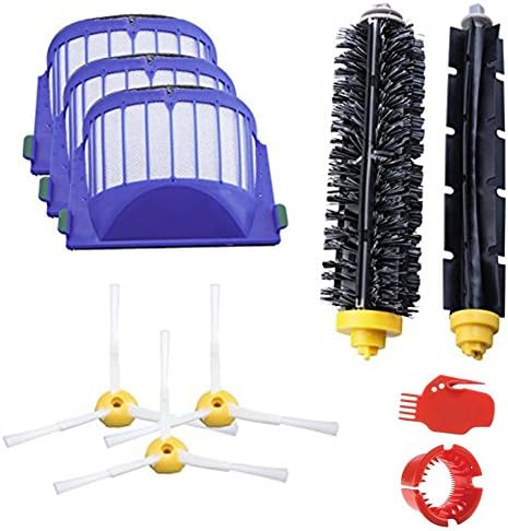 MatSailer 700 Series roomba Replacement Parts for iRobot 760 770 780 790 Includes Bristle Brush & Flexbile Beater & Side Brush & Hepa Filters Vacuum Accessories