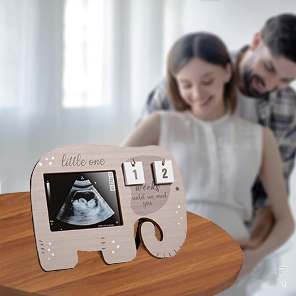 Ultrasound Photo Picture Frames Sonogram Picture Frame with Countdown Weeks for Expecting Parents First Time Mama to be Pregnancy Gift Baby Keepsake Cut - Image 7