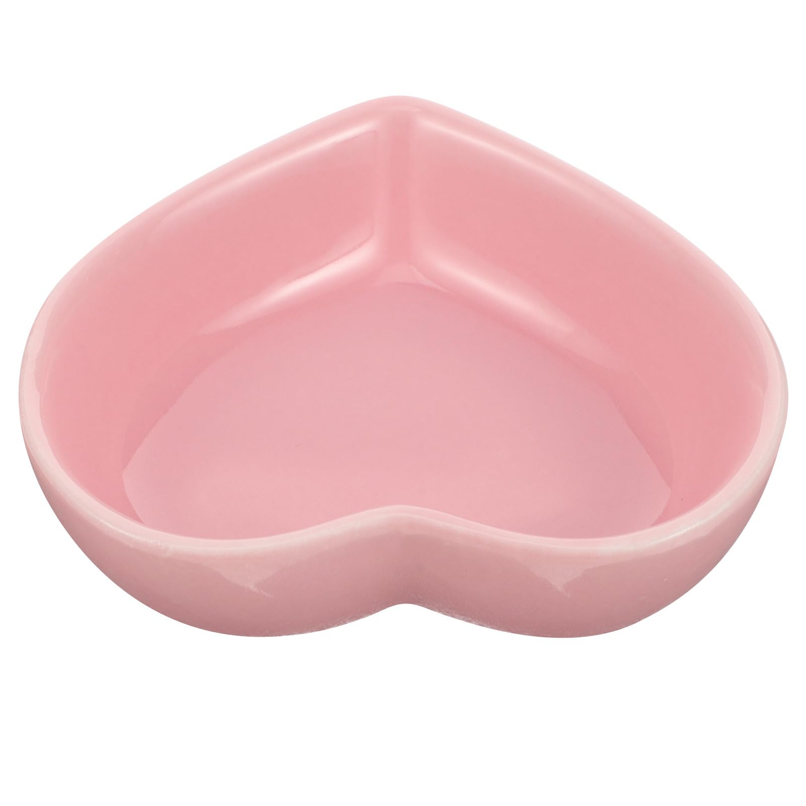 Beavorty Ceramic Hamster Bowl Heart Shaped Smooth Surface and Replaceable Design, for Rabbit and Hamster Use in Household Pet Feeding Supplies