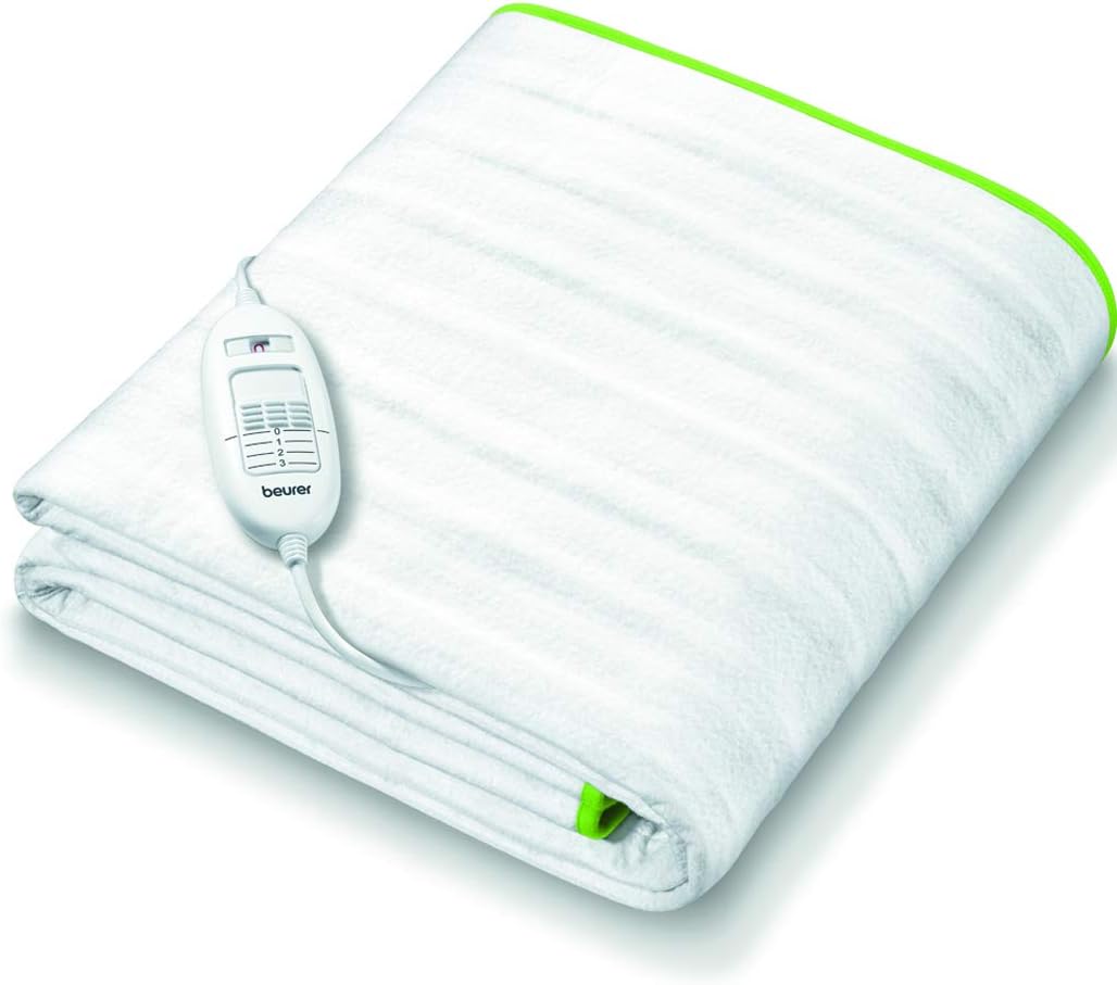 Beurer TS15 Ecologic+ Heated Underblanket | Single electric blanket with elastic straps for a non-slip fit it to your mattress | Easy-to-use | Machine washable | Soft and breathable | Size 152x72cm