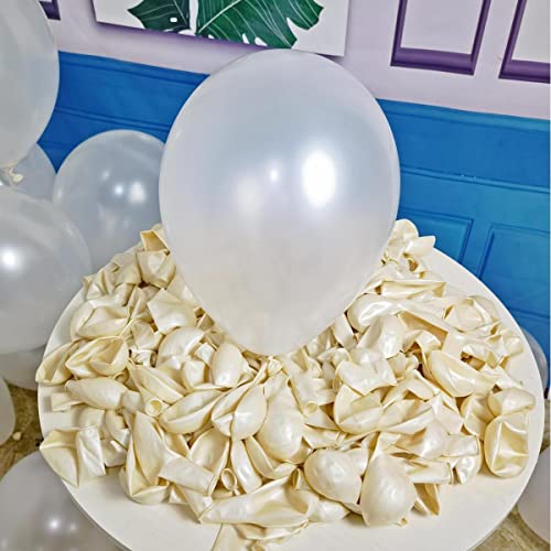 Image of 300 Pack White Pearl Balloons 12 inch Pearl White Latex Party Balloon Bulk for Various Party Events Decorations