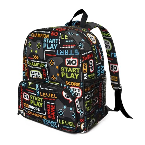 QXWREL mochila para homens e mulheres, Jogo, 15H, Bonito