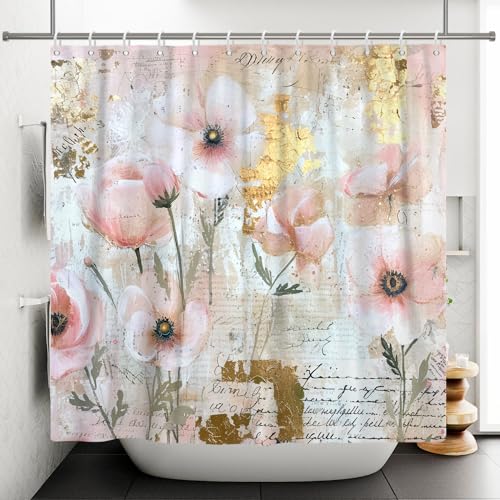 ASDCXZ Vintage Flowers Shower Curtain 180 x 200 cm - Image 4
