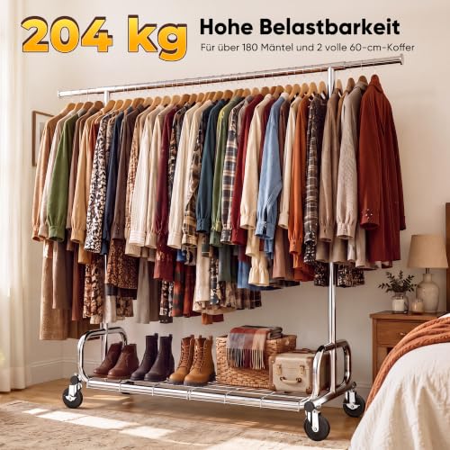 HOKEEPER Kleiderständer 204kg auf Rollen – Ansicht 2