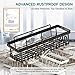 Veken Shower Caddy 6-Pack, Advanced Rustproof Design, No Drilling Adhesive Shelves, Rack with Soap Holder, Large Capacity Bathroom Organizers and Storage, Wall-Mounted Kitchen & Home Decor