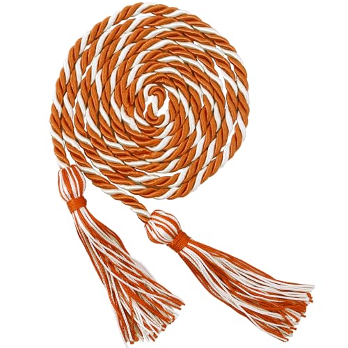 Image of GraduationMall Graduation Honor Cord 68 inch OrangeWhite