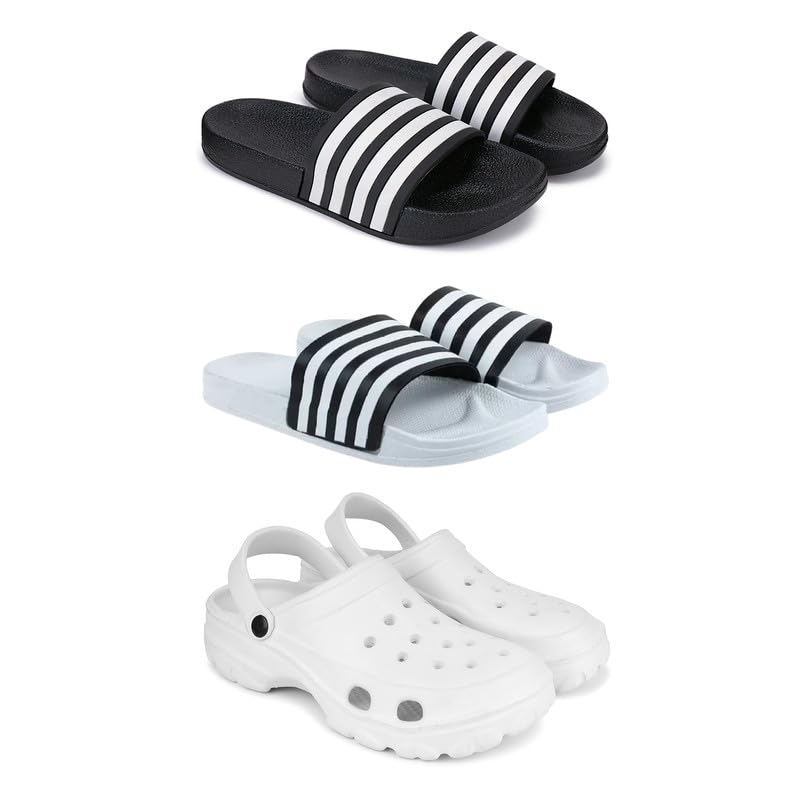 Image of Lightweight Classic Slider || Sandals with Clogs for Men-Combo-COMBO(3)-3024-3026-3122-10 -P2