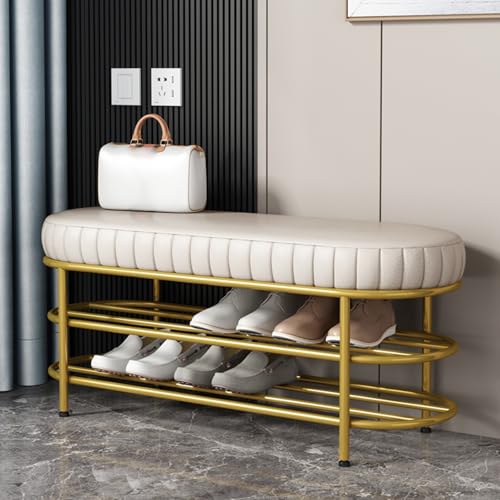 SFJATTA Faux Leather Storage Ottoman – Extra Long Entryway Bench