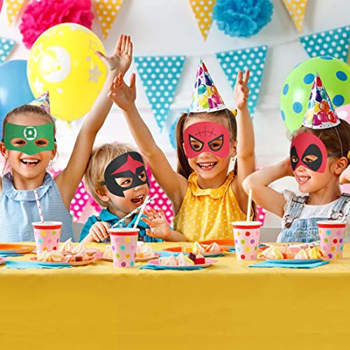 Jolumros Superhero Masks Party Favors For Kids - 36 Pcs Kids Super Hero Costumes Party Supplies Cosplay Felt Mask For Kids Superhero Party Favors Decorations #TOP3