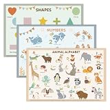 Disposable Placemats for Baby & Toddlers, 45 Pack Baby Disposable Placemats for Restaurants, Disposable Table Mats for Babies, Kids Placemats for Travel, Dining Out & Daily Use (Beige)