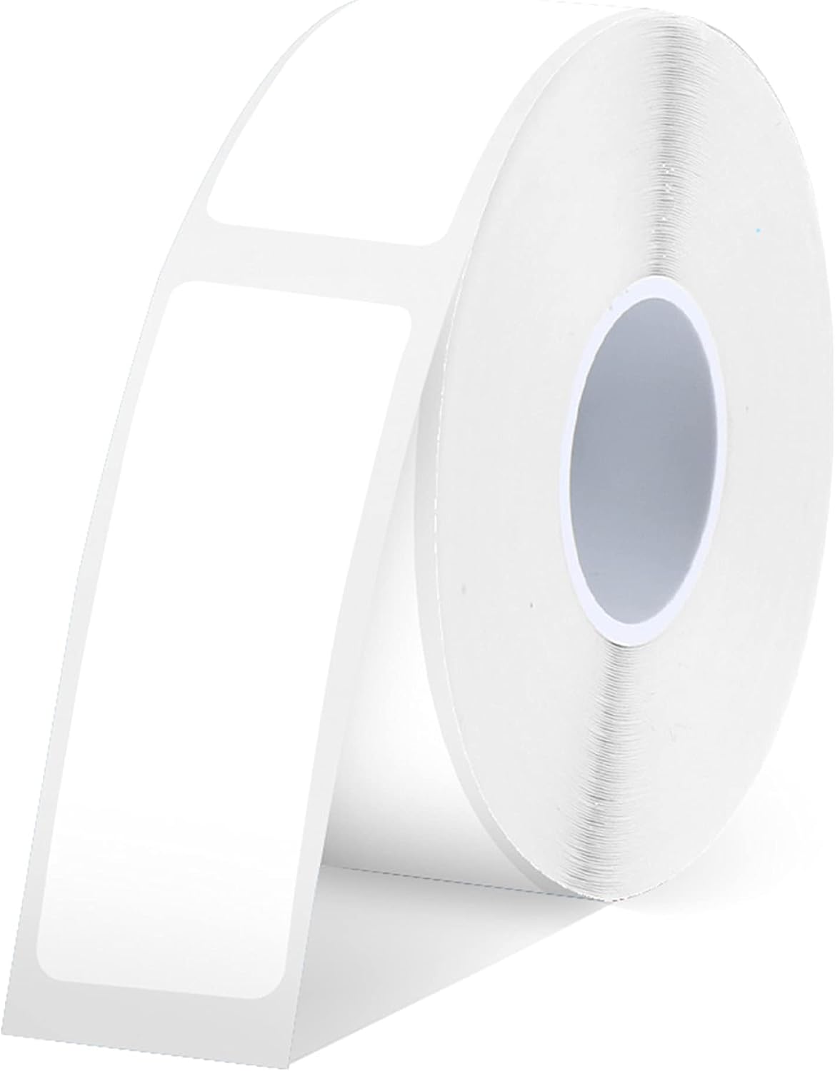 Label Maker Tape Supvan E10 Adapted Label Print Paper Refill Standard Laminated Office Labeling Tape Replacement (White, 0.47inx0.88in)