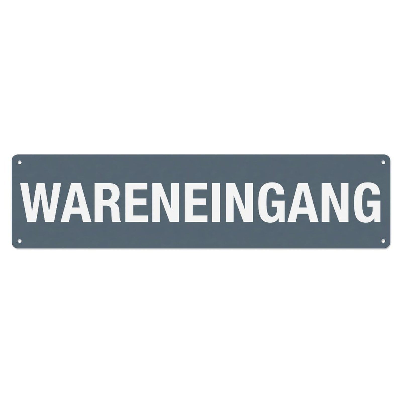 Metal Tin Sign Wareneingang Goods Receiving Dock