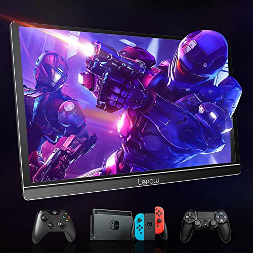 Portable Monitor - Lepow Z1-Gamut (2020) 15.6 Inch FHD 1080P High Color Gamut Computer Display USB C Eye Care Screen with HDMI Type-C Speakers for Laptop PC MAC Phone Xbox PS4 Include Smart Cover