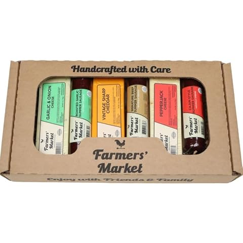 Holiday Charcuterie Gift Box, Wisconsin Cheese and Sausage, Farmers Market, Christmas and Thanksgiving Gift Basket, Classic Assortment Cover