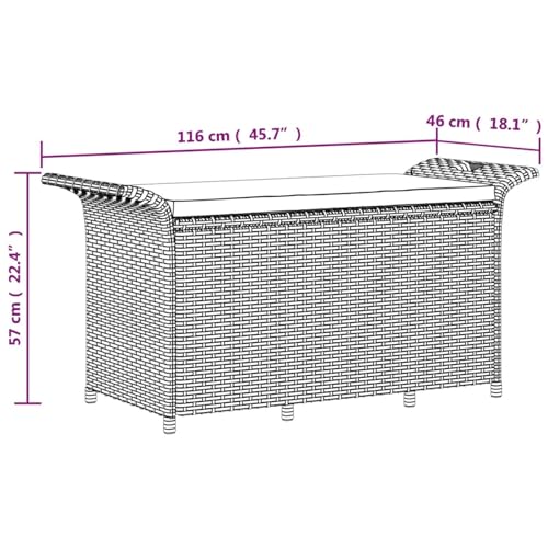Banc d'extérieur en polyrotin résistant pour petit balcon gain de place