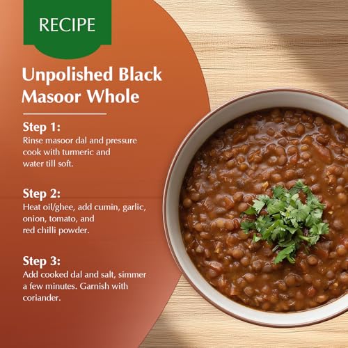 Image of Amazon Brand - Vedaka Unpolished Black Masoor Dal | Whole | 500 G | Premium Black Masoor Dal