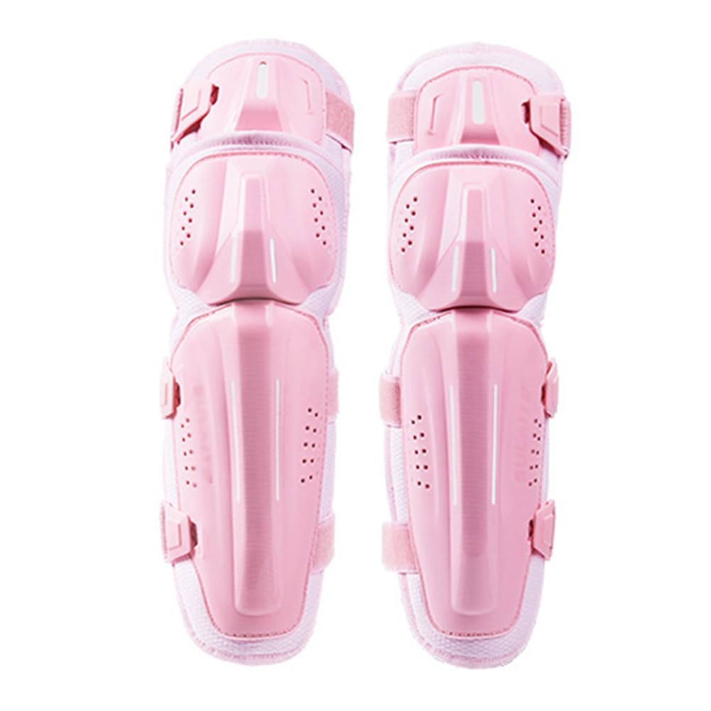 Rodilleras de Moto, Coderas/Rodilleras Motocross Equipo de Protección con Espuma EVA Antichoque, Ergonómico para Motocicleta, Bicicleta - Rosa Knee Pads