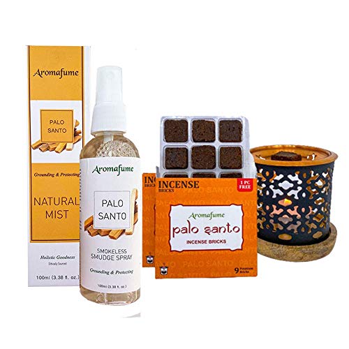 Palo Santo Wellness Natural Mist 100Ml & Palo Santo Incense Bricks Set With Burner #TOP13