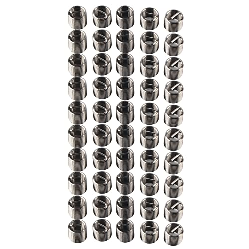 Hyuduo 50pcs M10x1.25 SUS304 Stainless Steel Helical Thread Inserts for Repairing Damaged or Stripped Threads in Metal - Image 3
