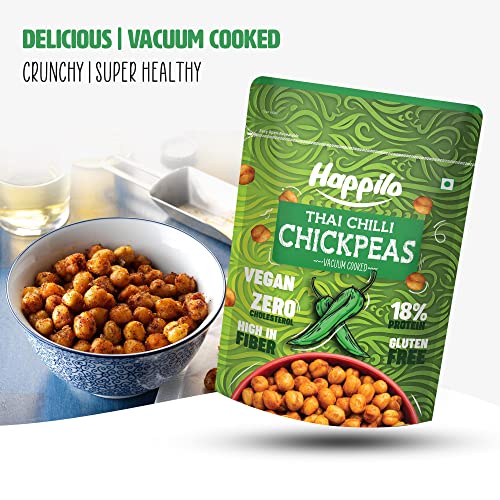 Image of Happilo Premium Super Snack Thai Chili Chickpeas 110g, Crunchy and Delicious, Super Healthy (Pack of 2)