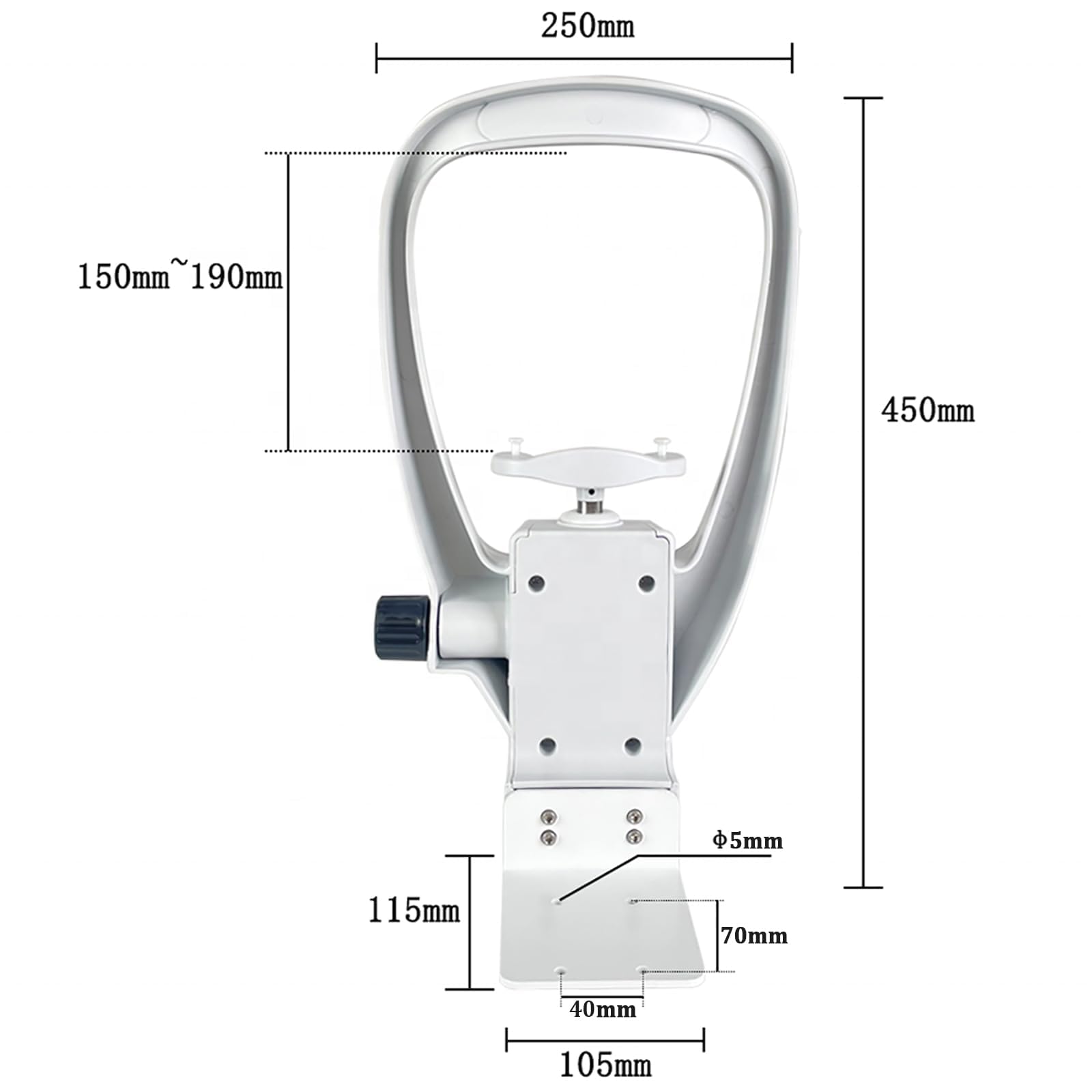 COYEUX Staffa per Il Mento di Sollevamento, Accessori per optometria per Supporto Frontale, con manopola di Regolazione, per rifrattometro Automatico e Altri dispositivi