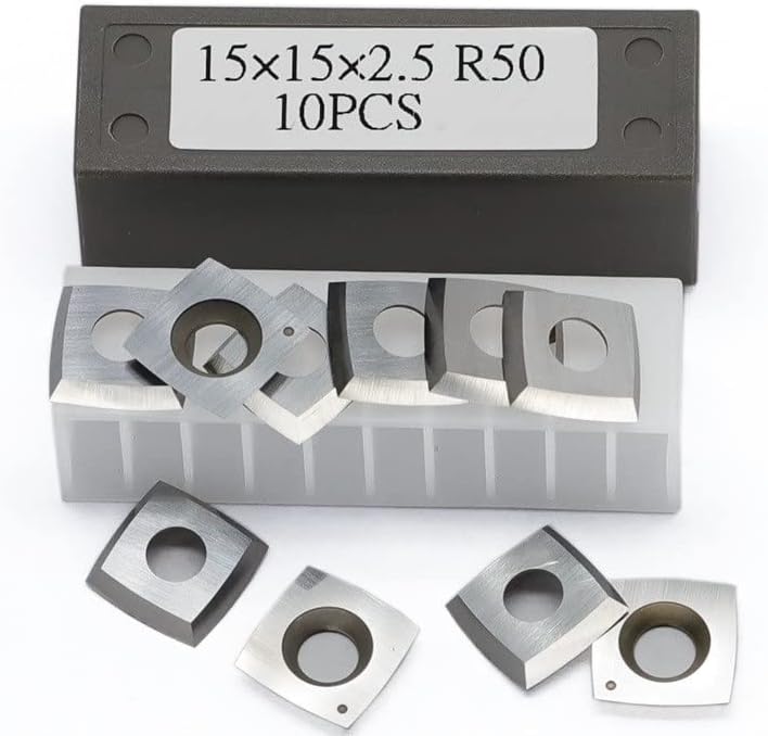15mm スクエア ストレート カーバイド カッター インサート 15&times;15&times;2.5-R50 木材旋盤旋削工具 半径2インチ 木工旋